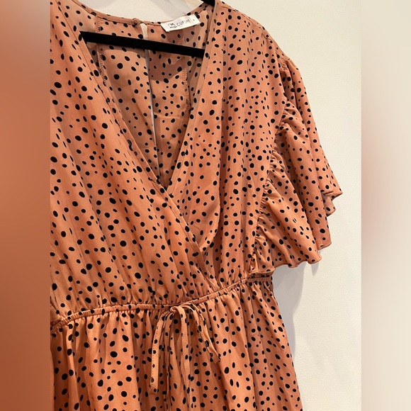NWT Peach Dotted Dress - Picture 4 of 4